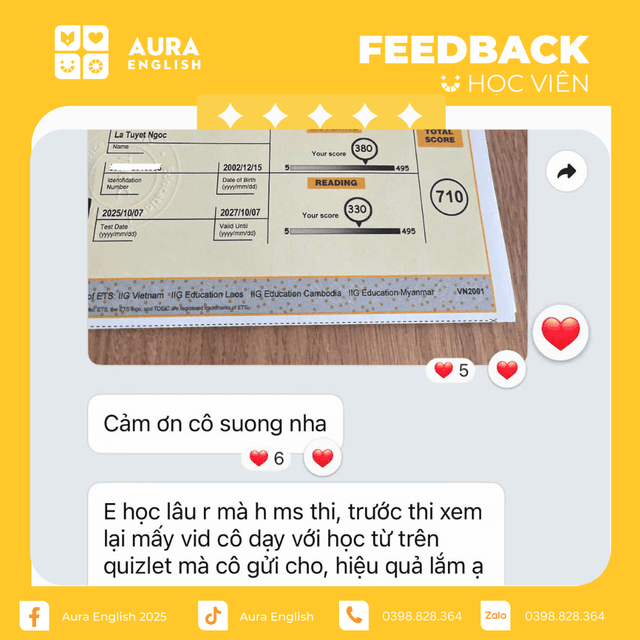 Phản hồi và kết quả của học viên Aura 2