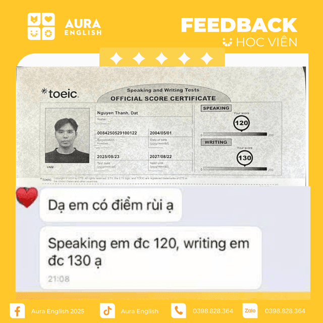 Phản hồi và kết quả của học viên Aura 3